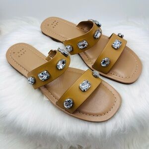 Women's A New Day Shoes A New Day Brit Two Band Embellished Sandals size 6.5